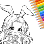 icon Cute Drawing : Anime Color Fan untuk Samsung Galaxy Tab 2 7.0 P3100