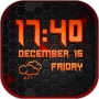 icon Black Weather and Clock Widget untuk tecno W3