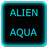 icon Alien Abstract Aqua Keyboard Skin 1